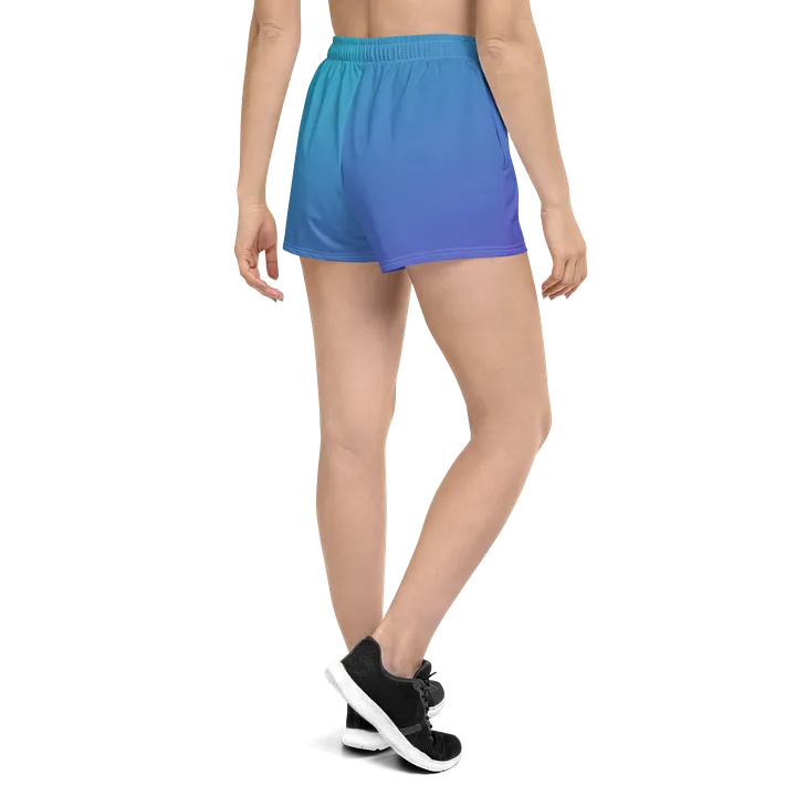 Pink to Blue Gradient Women's Athletic Short Shorts product image (1)