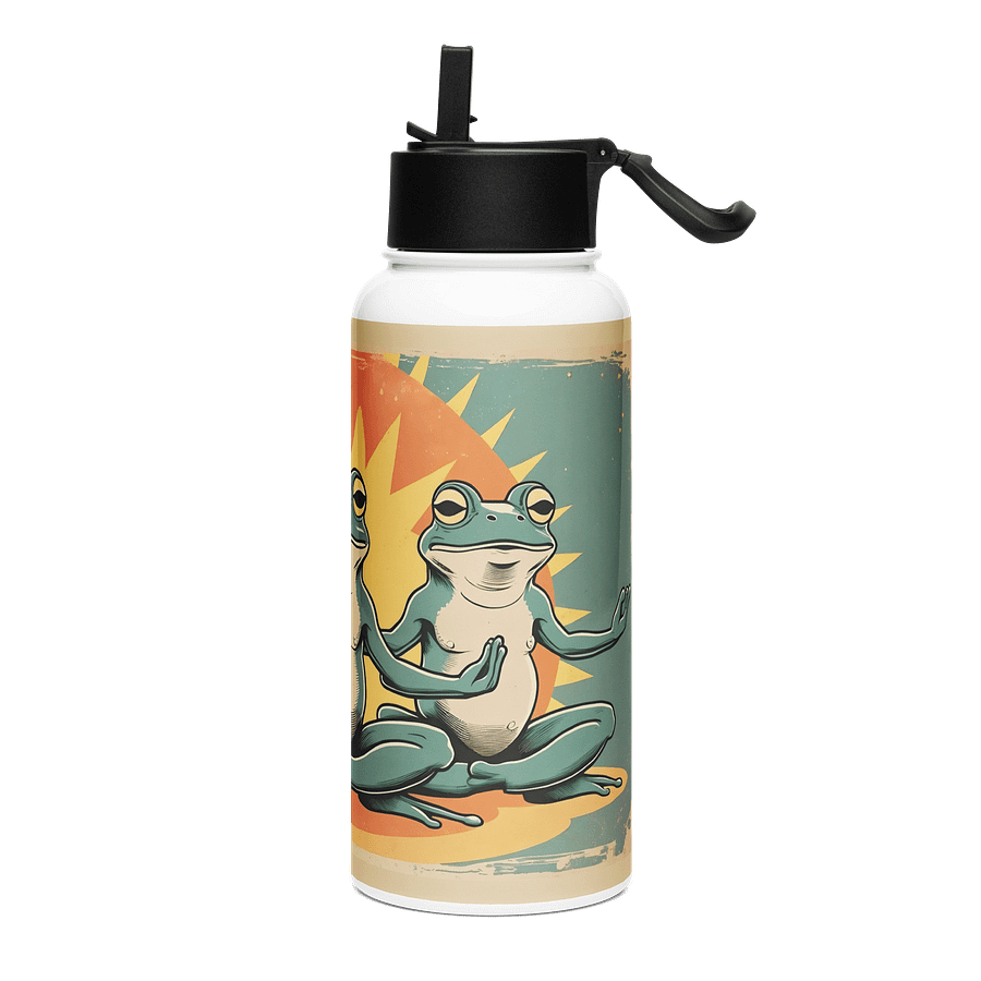 Meditating Frog Stainless Steel Water Bottle product image (3)