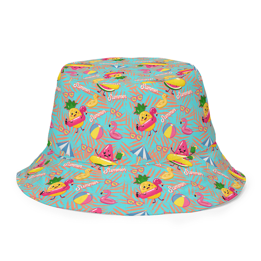 Cool Stripes and Fun Vibes Reversible All-Over Print Bucket Hat product image (11)