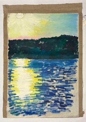 Sunset (1987) (24" x 38") Rolled Canvas Original product image (1)