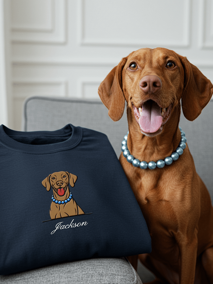YOUR VIZSLA! / SWEATSHIRT WITH PERSONALIZED NAME / EMBROIDERED product image (1)