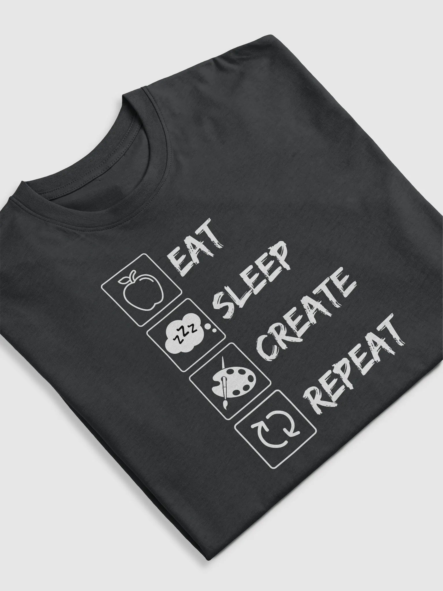 Eat, Sleep, Create, Repeat Tees | Premium Heavyweight Cotton product image (5)