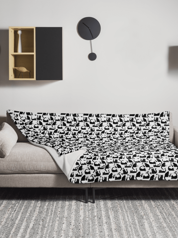 Bad Cats Knocking Stuff Over Throw Blanket product image (6)