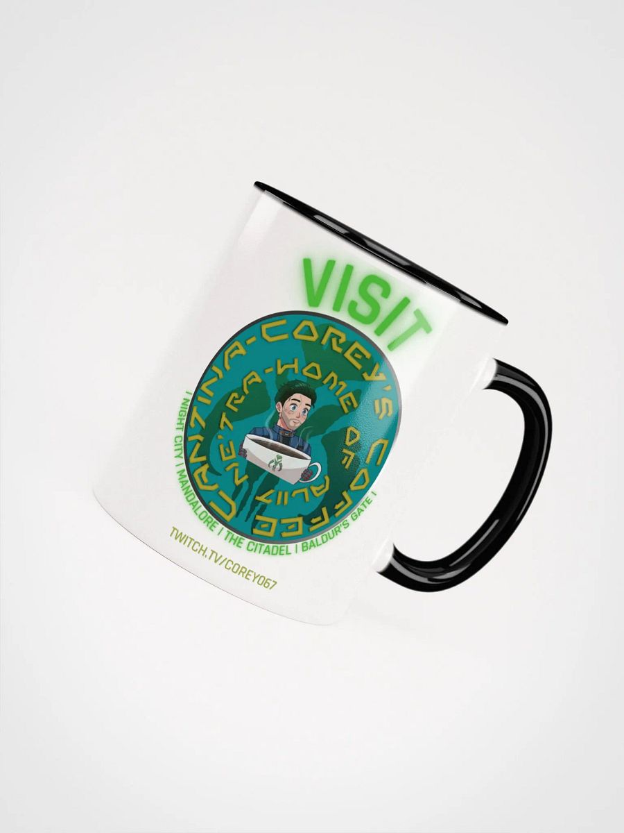 Visit Corey's Coffee Cantina - white mug with coloured interior product image (4)