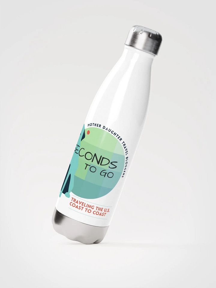 Seconds to Go Logo Signature Stainless Steel Water Bottle White product image (2)