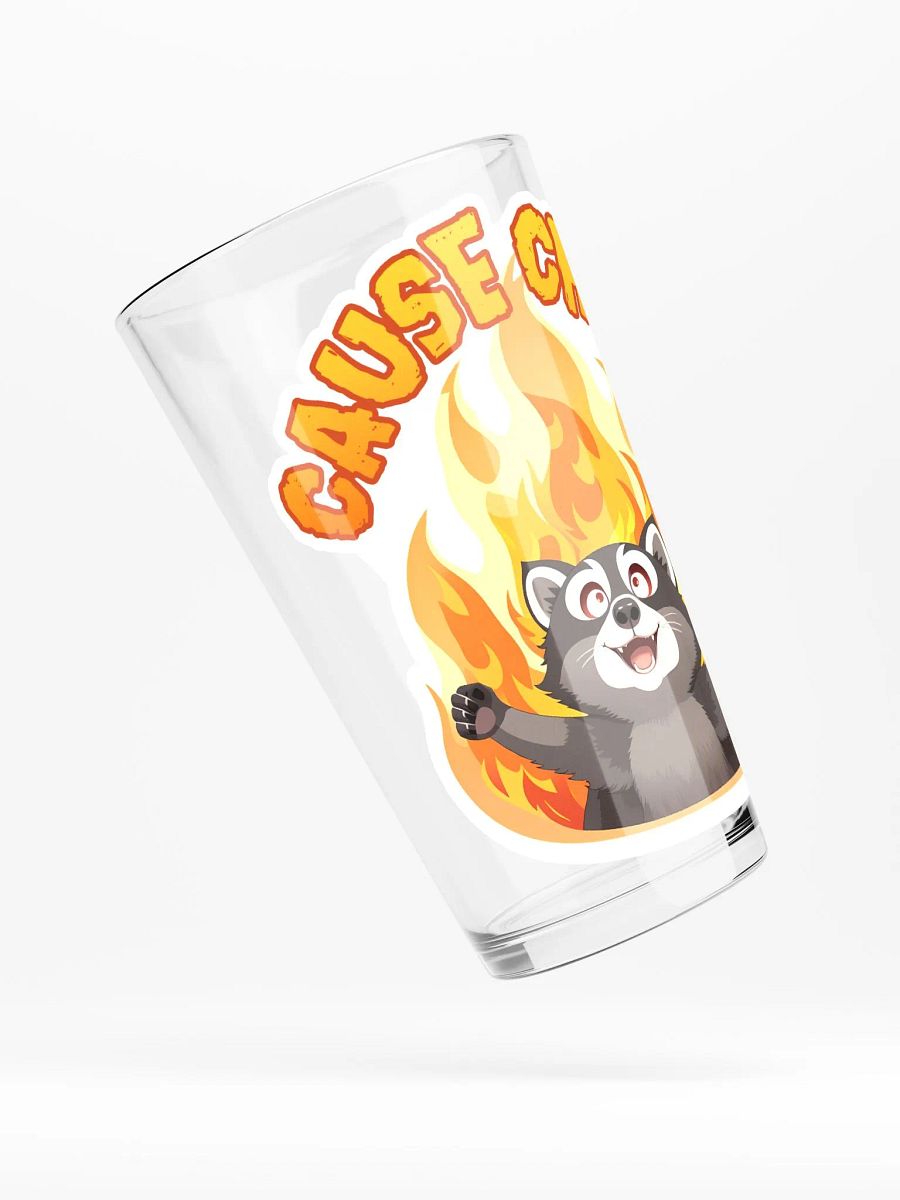 Cause Chaos Raccoon Glass product image (4)