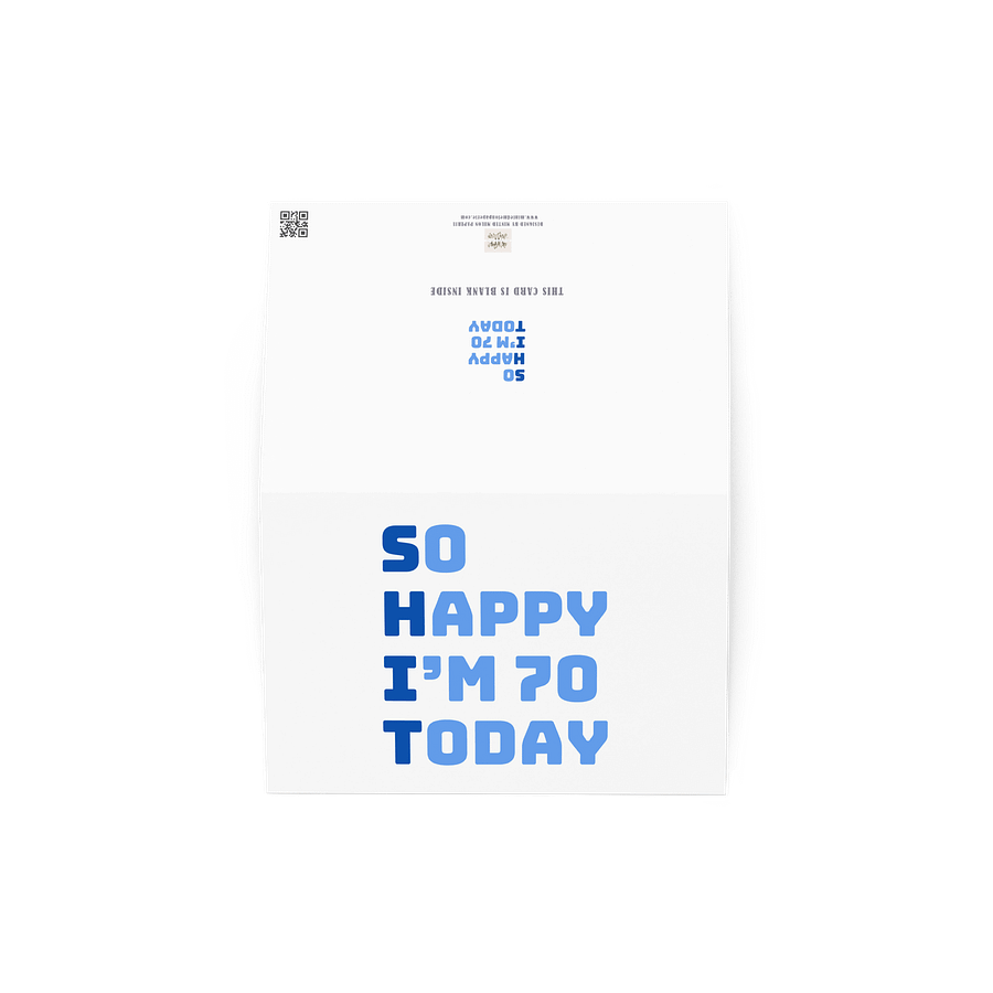 Shit so happy I'm 70 Today Birthday Card product image (3)
