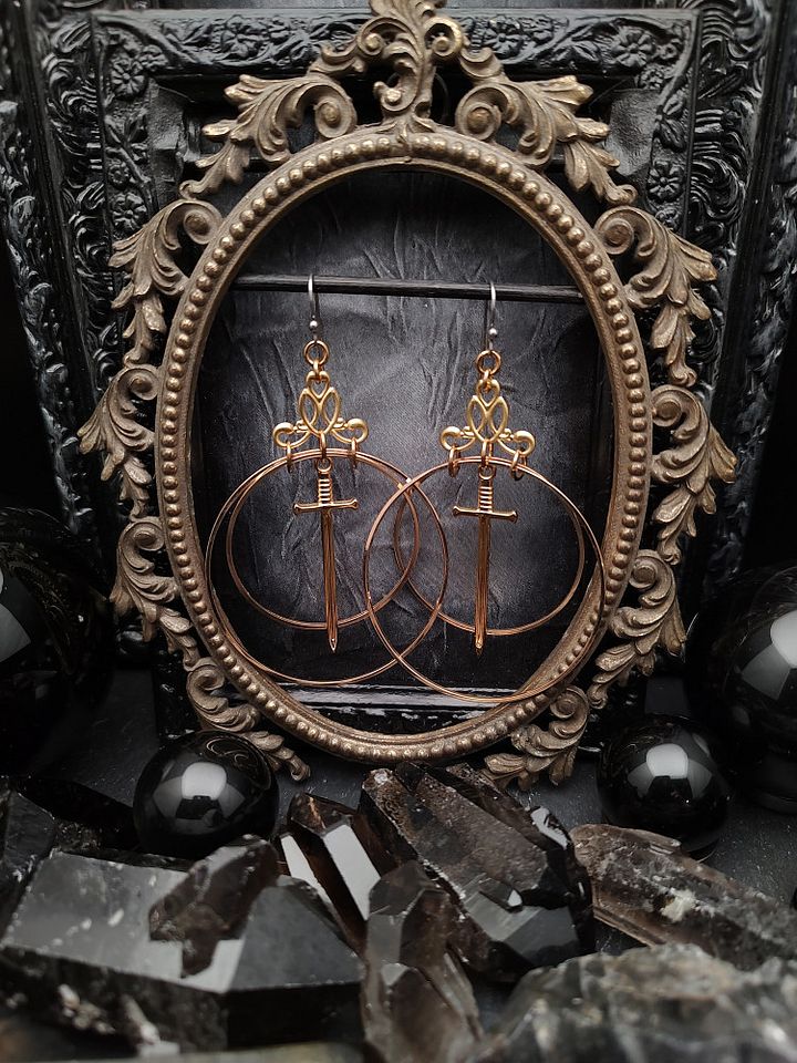 Earrings Swords - Golden Sword Duo product image (2)