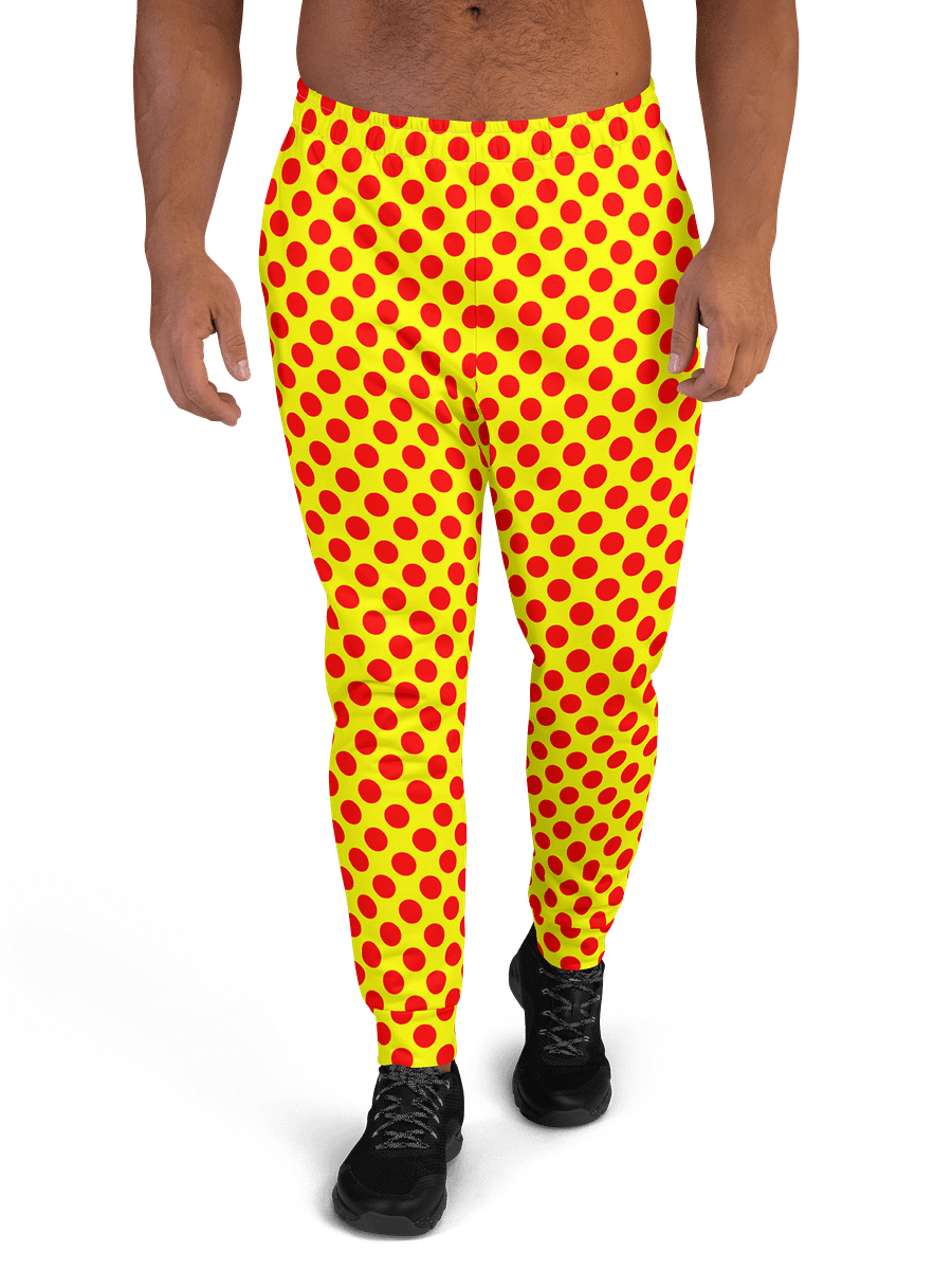 Red Polka Dots on Yellow Men's Joggers product image (3)