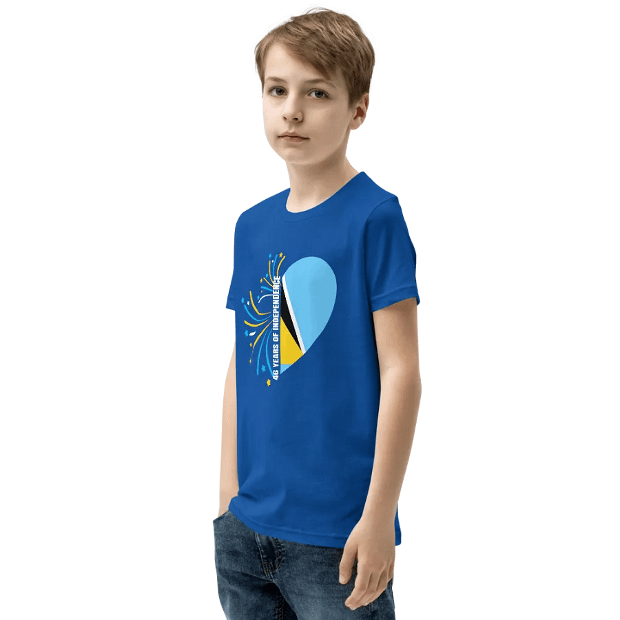 46 Years of Independence Heart Youth T-Shirt product image (12)