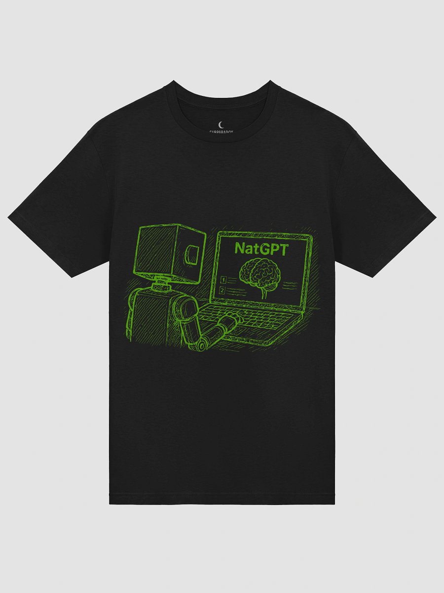 NatGPT: Check important info shirt - Black Tee product image (5)