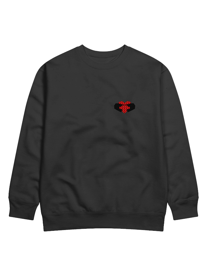 Matching Off-Road Helmet Heart (Black-Right) | Crewneck product image (2)