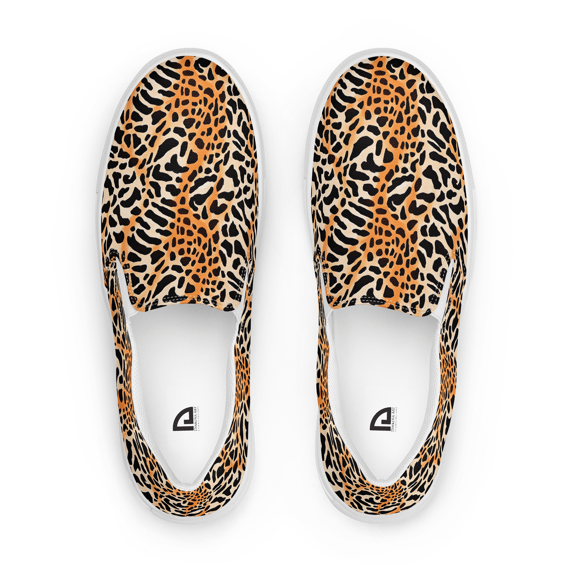 Orange Giraffe Woman Canvas Shoes product image (1)