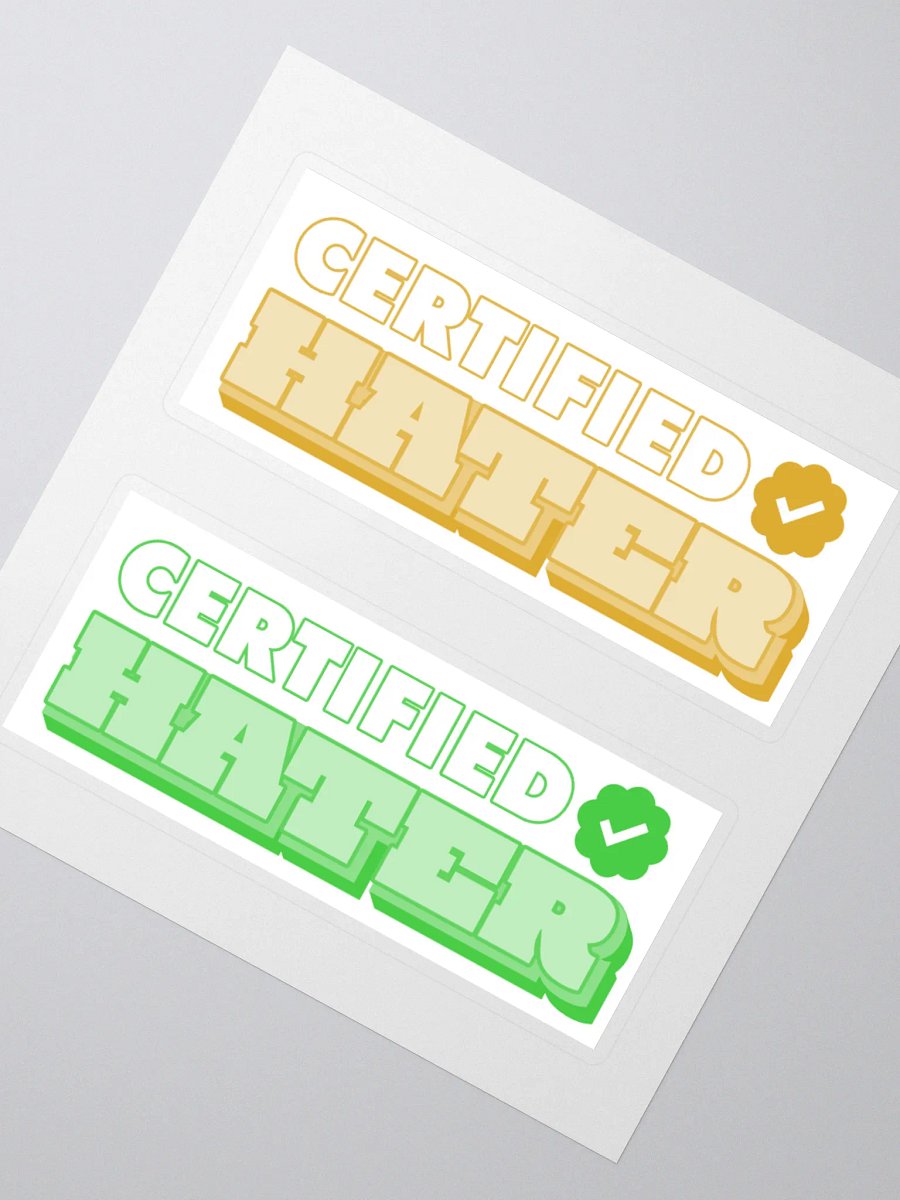 Certified Hater Sticker Set #2 product image (2)