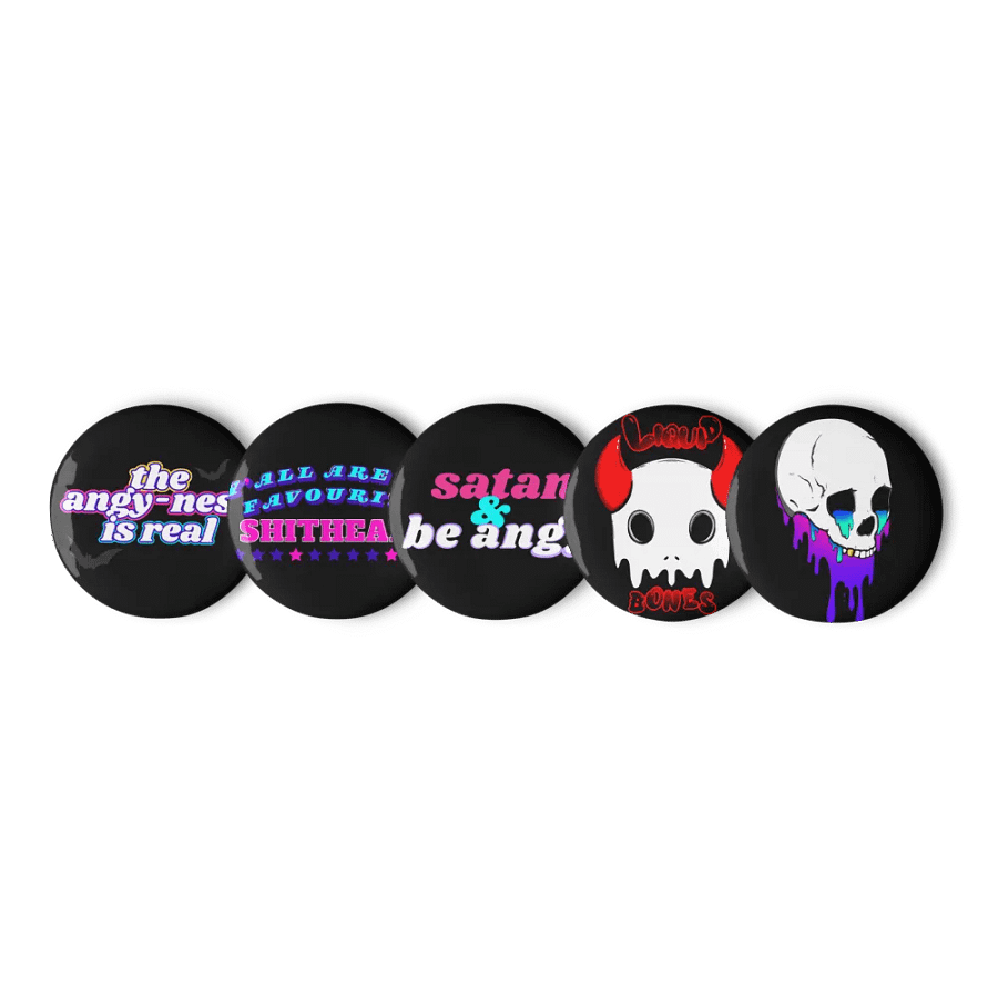 Jello Quotes and Liquid Bones Pin Set product image (1)