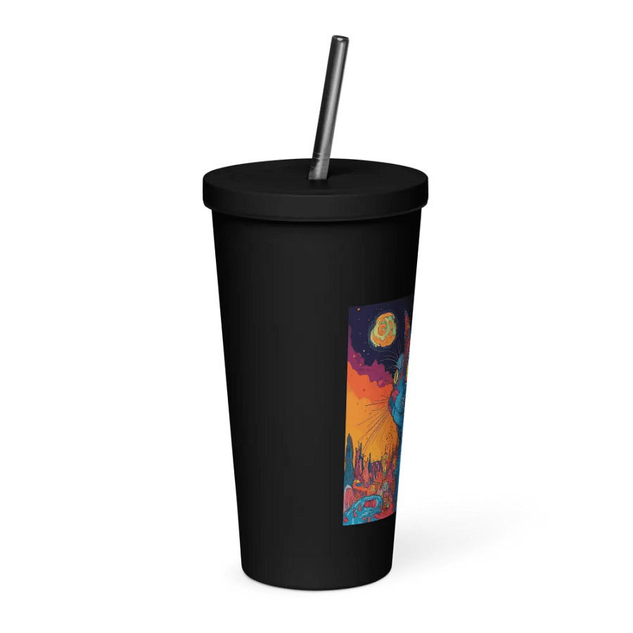 Sip Happens - Whimsical Cat Wonders - Insulated Tumbler With A Straw product image (8)