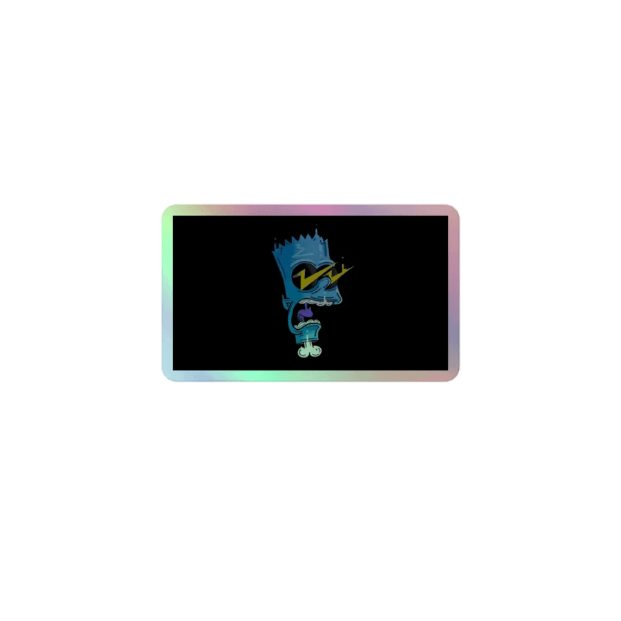 Electric Blue Yeller Holographic Sticker Sheet product image (1)