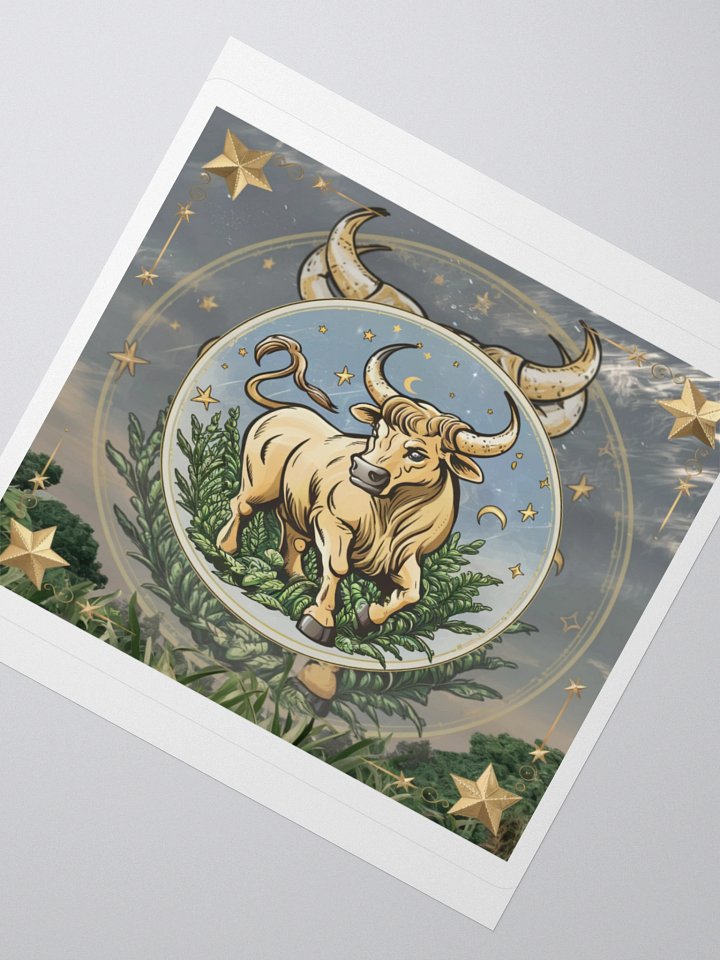 Exclusive Taurus Zodiac Sticker - Bull with Celestial Design - Premium Vinyl product image (4)
