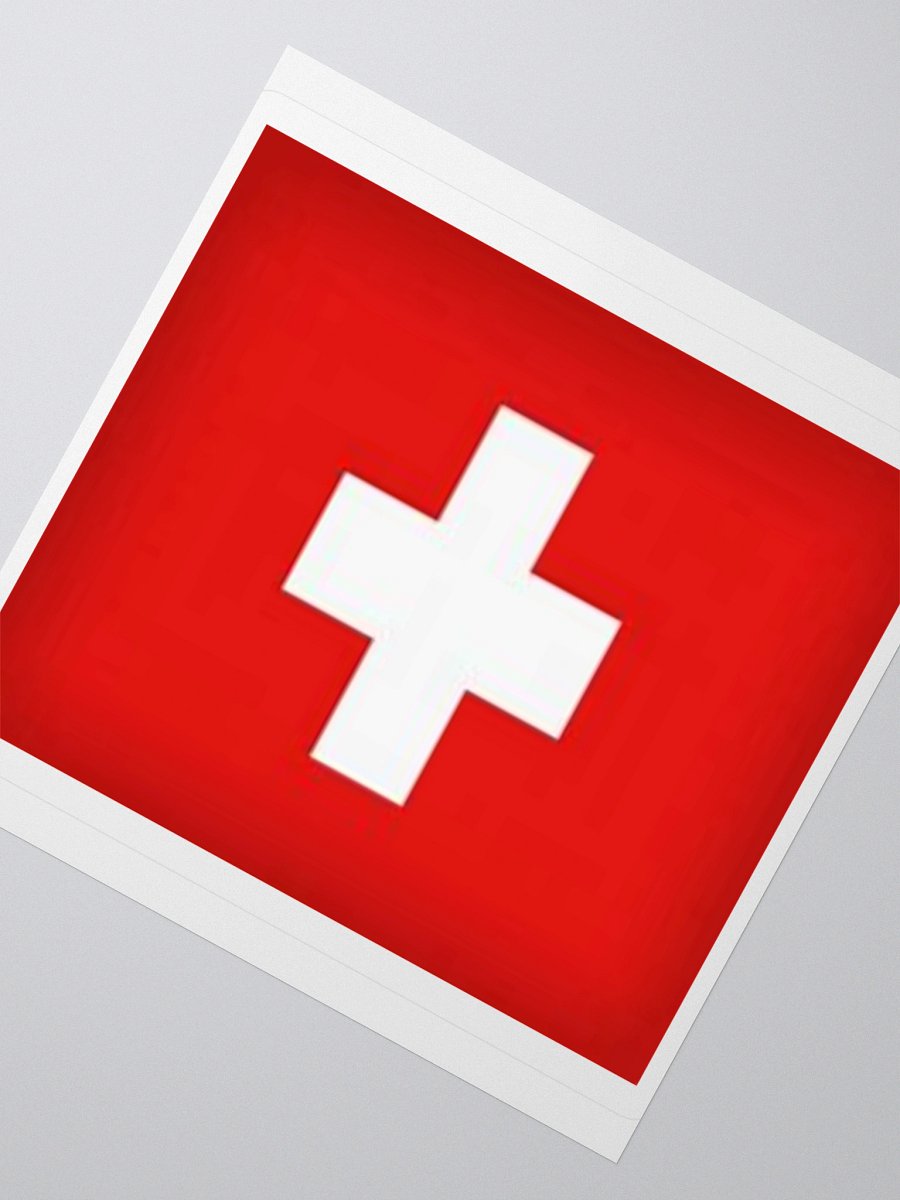 Exclusive Switzerland Flag Kiss-Cut Stickers - High-Quality Vinyl, Multiple Sizes product image (5)