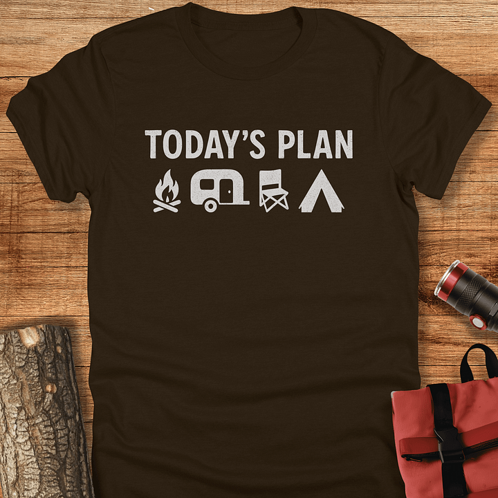 Today's plan, Camping t-shirt, Unisex product image (3)