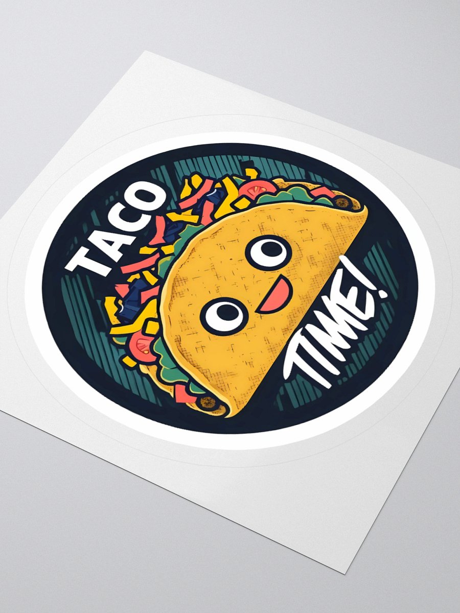 Bright and Bold Taco Time Sticker - Vibrant Taco Design product image (8)