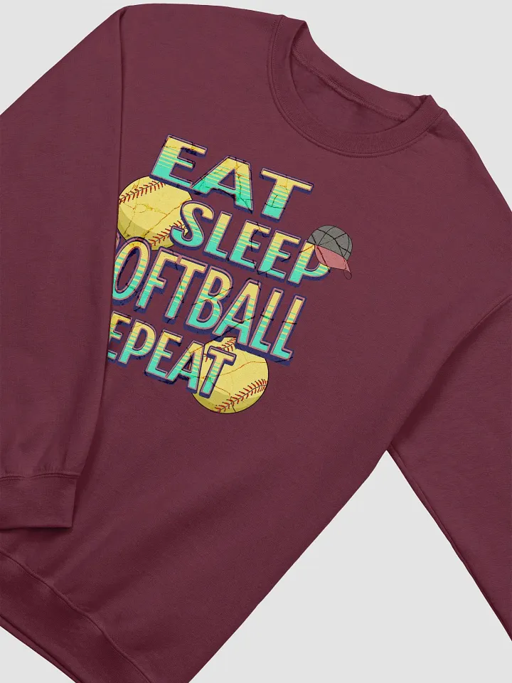 Eat Sleep Softball Repeat Air-Spun Classic Crewneck Sweatshirt product image (10)