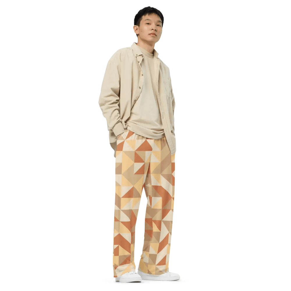 BUIII Dynamic Geometry: Warm Ember Wide-Leg Pants product image (8)