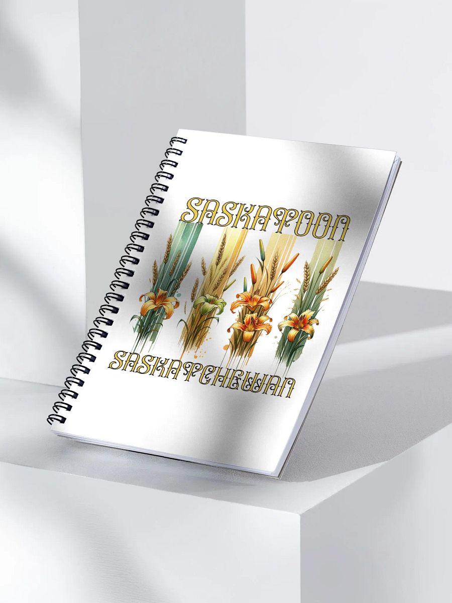 Saskatoon Saskatchewan 4 Vertical Tiger Lily Wheat Splendor Spiral Notebook product image (3)