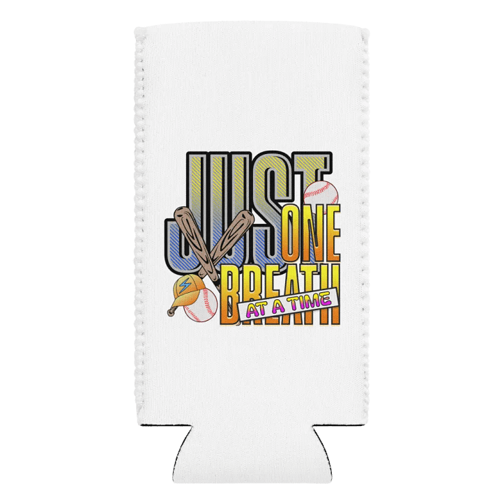 Just One Breath At A Time Baseball Easy Can Cooler product image (2)