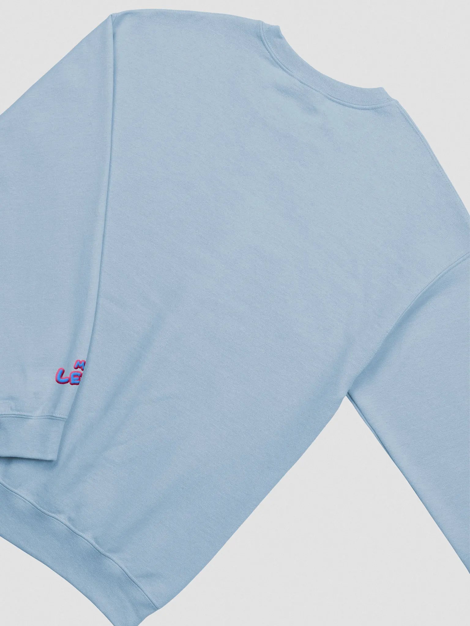 my left from my right embroidered crewneck (BUBBLEGUM DESIGN 2) product image (3)