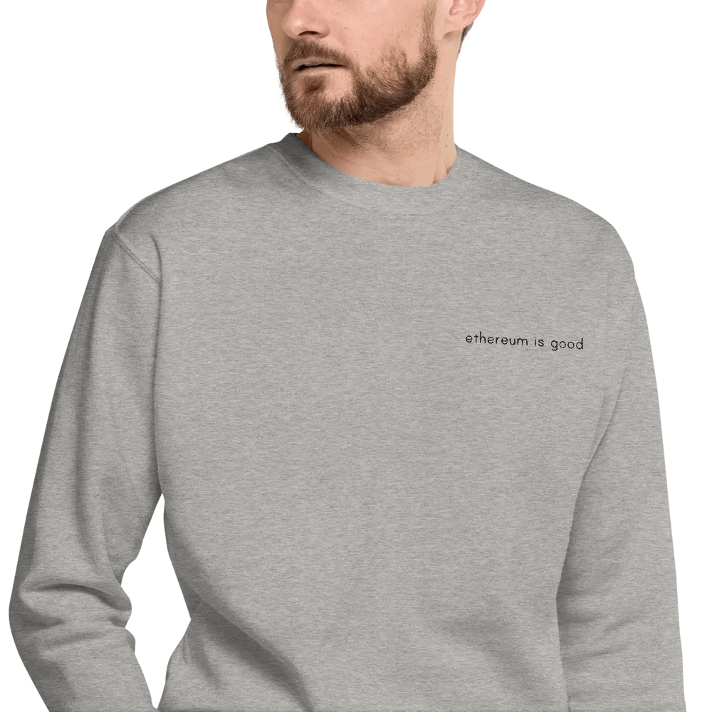 Ethereum is good crewneck (grey) product image (4)