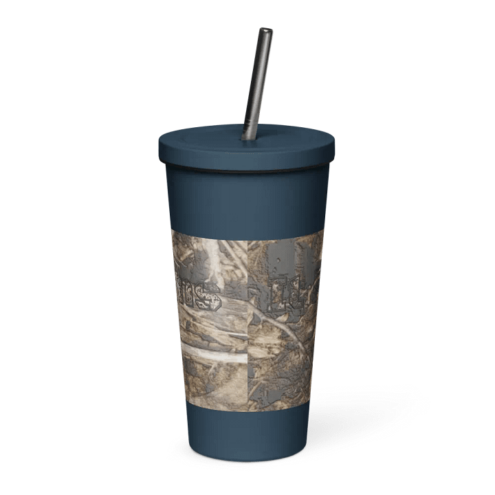 Insulated Tumbler with a Straw - Dead Split - It Happennnns Camo product image (2)