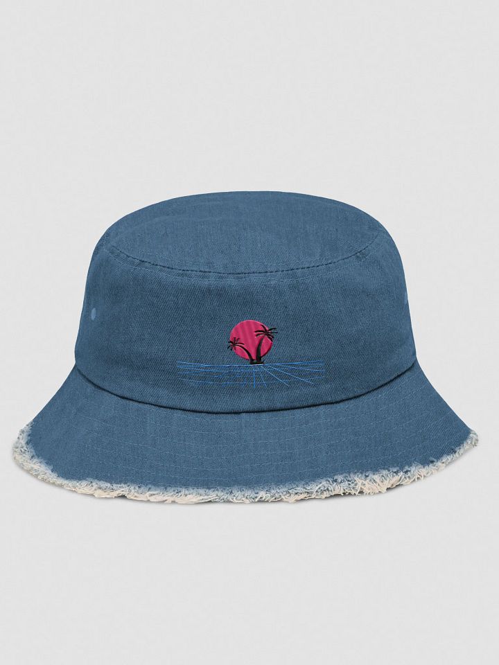 Synthwave Sunset Denim Bucket Hat product image (1)