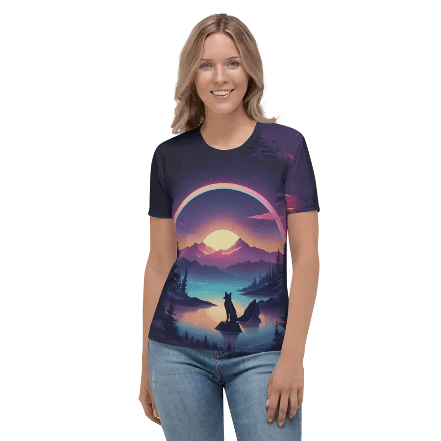 Wolf All Over Print T-shirt product image (2)