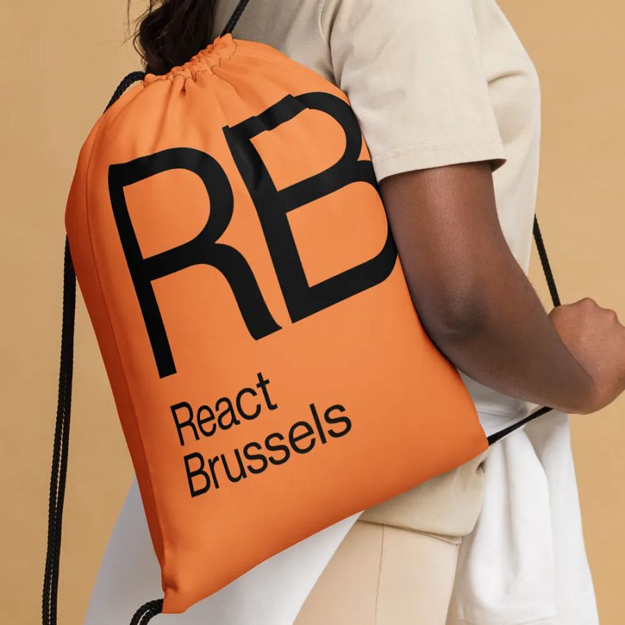 RB All-Over Print Drawstring Bag Orange product image (4)