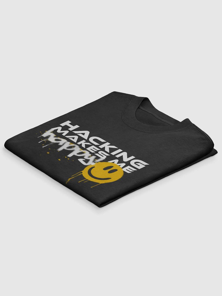Hacking Makes Me Happy! T-Shirt (Yellow) product image (4)