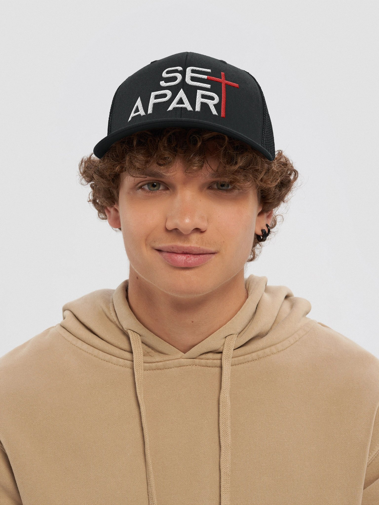 CSAT "Set Apart" Premium Trucker Hat: Red Cross Edition product image (5)