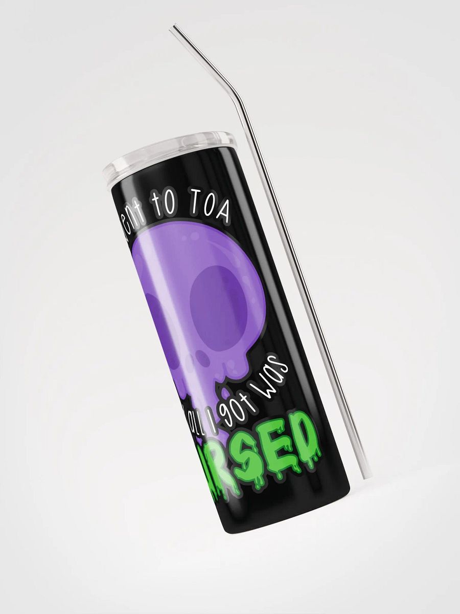 All I Got Was Cursed - Warlock - Tumbler w/Straw product image (3)