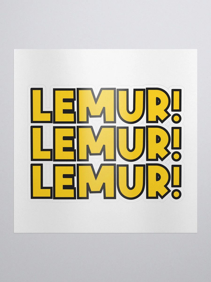 Lemur Lemur Lemur Kiss Cut Sticker product image (1)