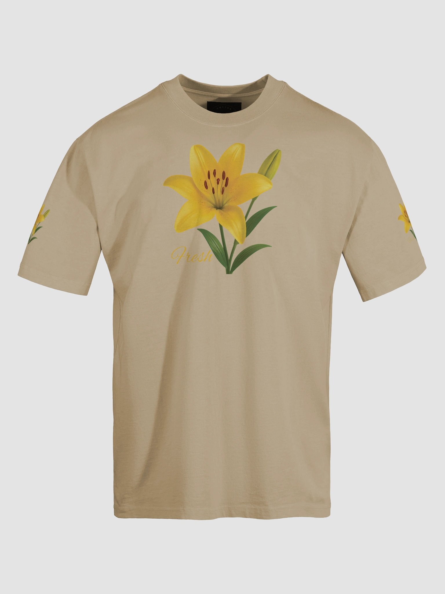 Fresh Yellow Lily Flower – Botanical Floral Graphic Tee product image (24)
