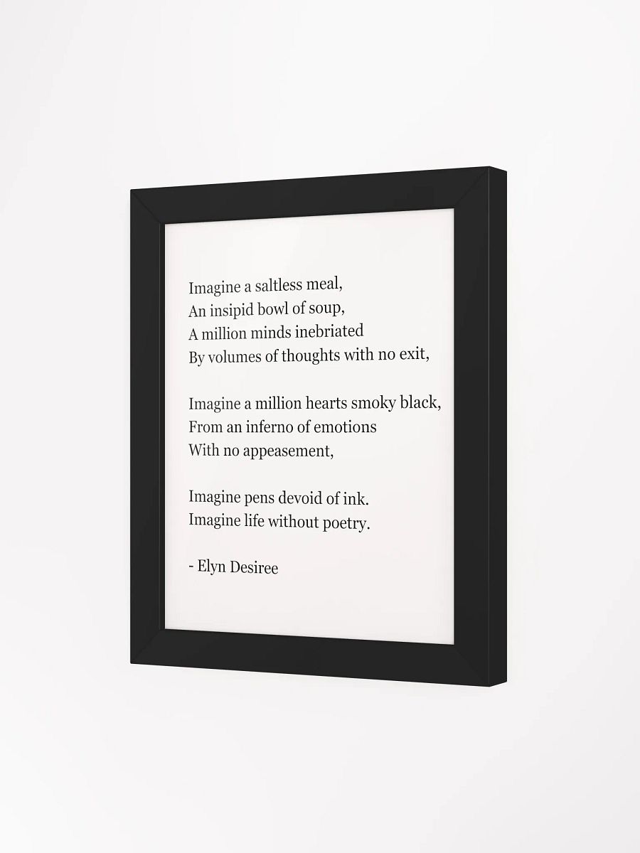 Life Without Poetry Framed Matte Poster product image (3)