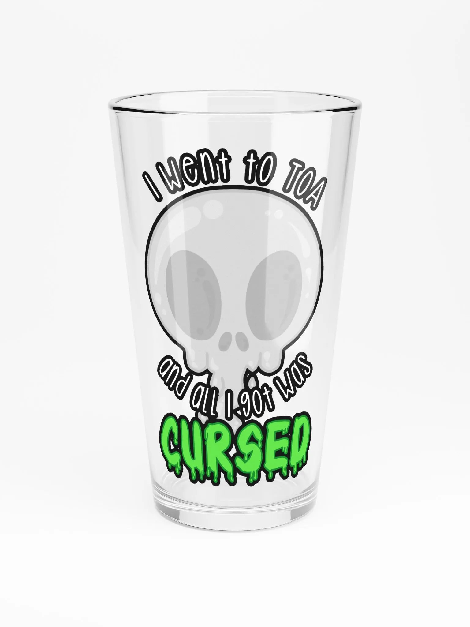 All I Got Was Cursed - Priest - Pint Glass product image (3)