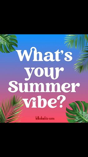 What's your summer vibe? 

Are you a light and breezy, zen kind of girl or do you prefer retro denim shorts and converse? 

W...