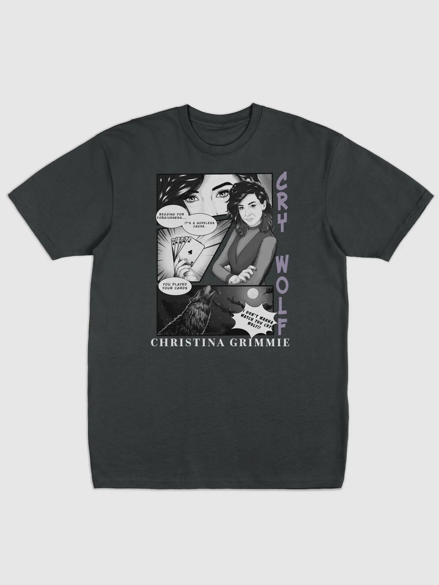 Cry Wolf Comic Black Tee product image (2)