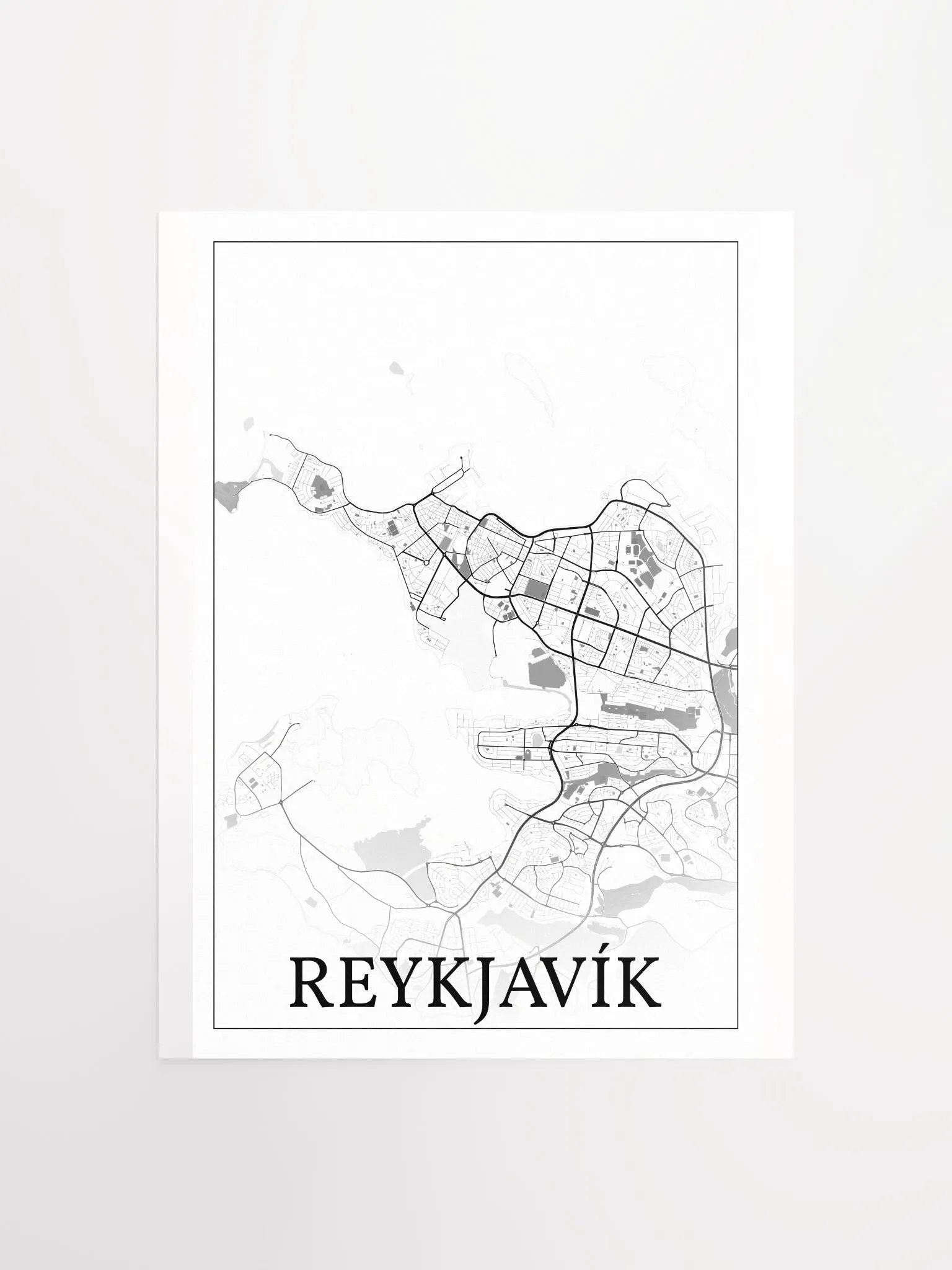 Reykjavik, Iceland, city map print product image (4)