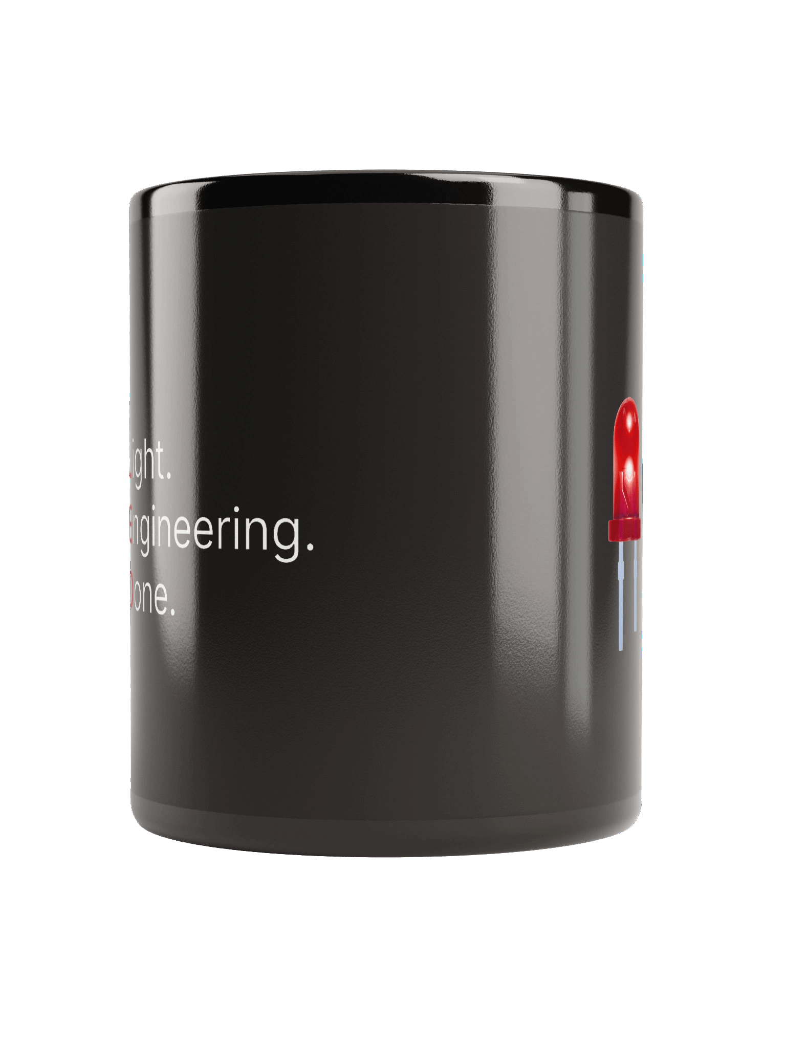 LED | Light. Engineering. Done. - Black Glossy Mug product image (5)