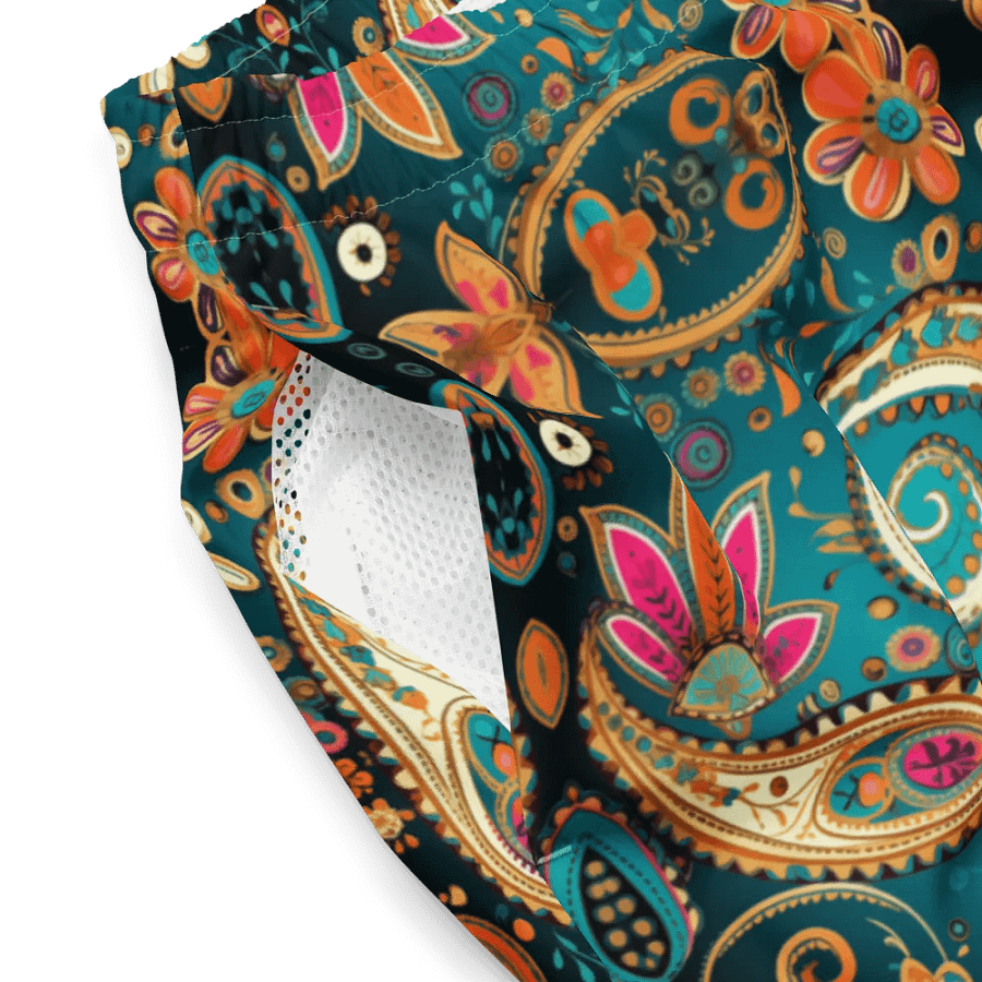 Men's Boho Chic Paisley Paradise Swim Trunks product image (4)