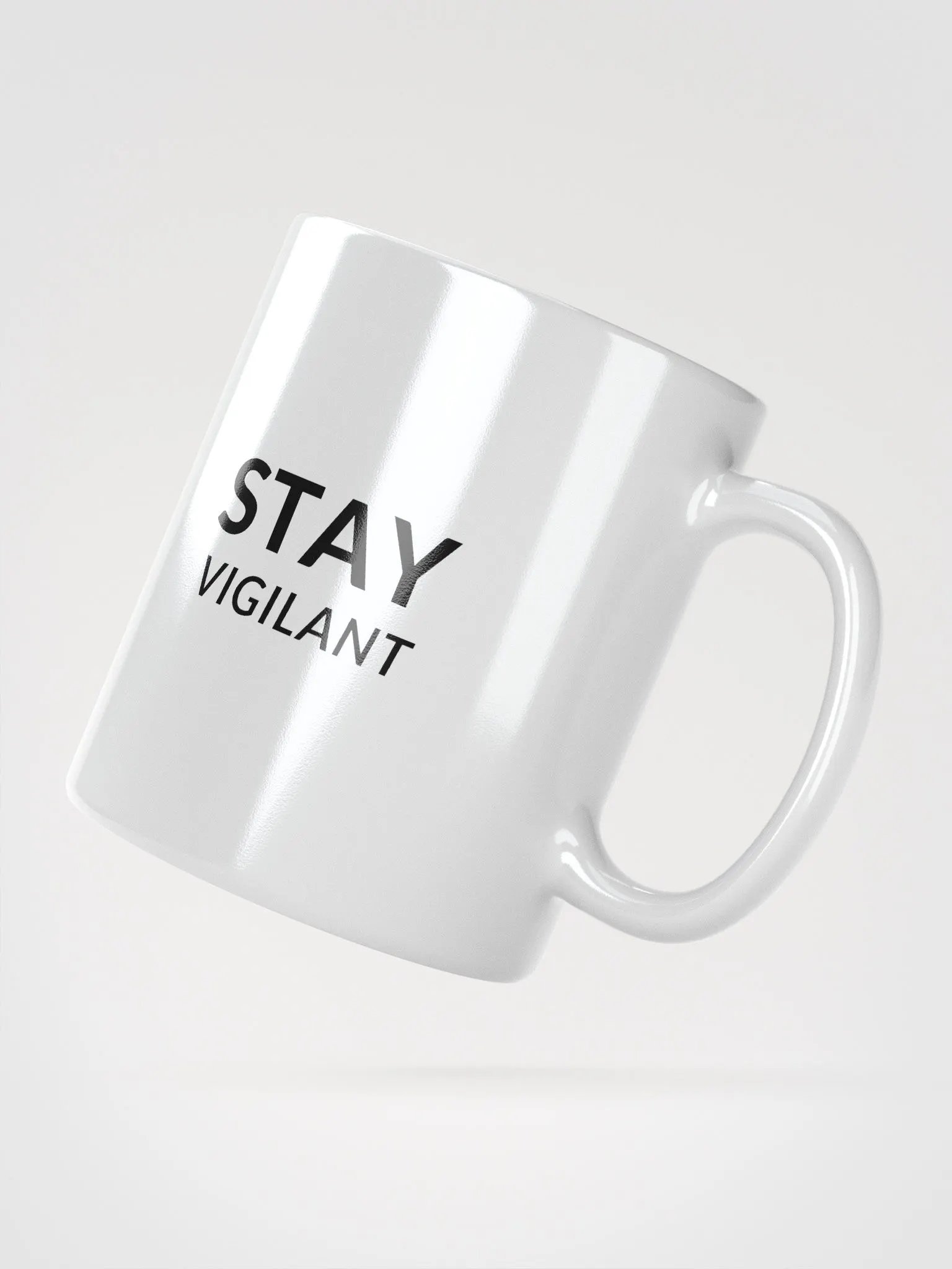 Stay Vigilant! Glossy Noir Coffee Mug product image (2)