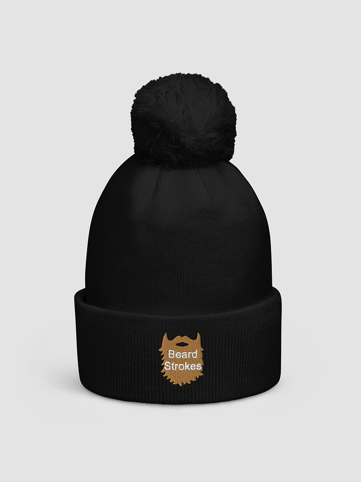 Brown Beard Strokes Solid Pom-Pom Beanie product image (1)