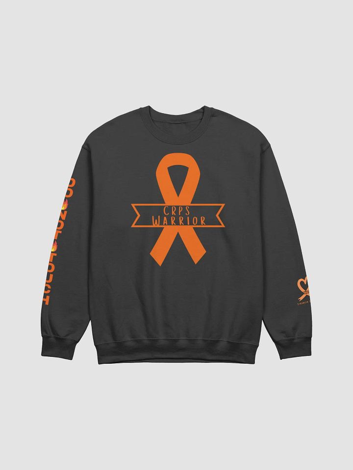 CRPS Warrior Awareness Ribbon Do Not Touch RIGHT Arm Crewcut Sweater (Unisex) product image (1)